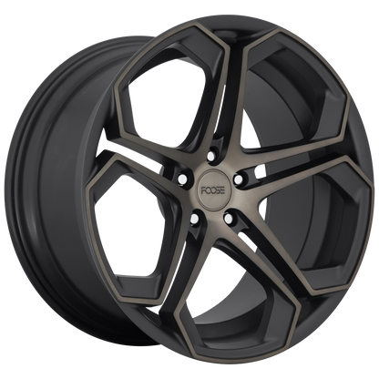 Set of 4: Foose F168 Impala Wheel, 20x10.5 +40 Offset 5x114.3, Matte Machined Double Dark Tint - F168200565+40