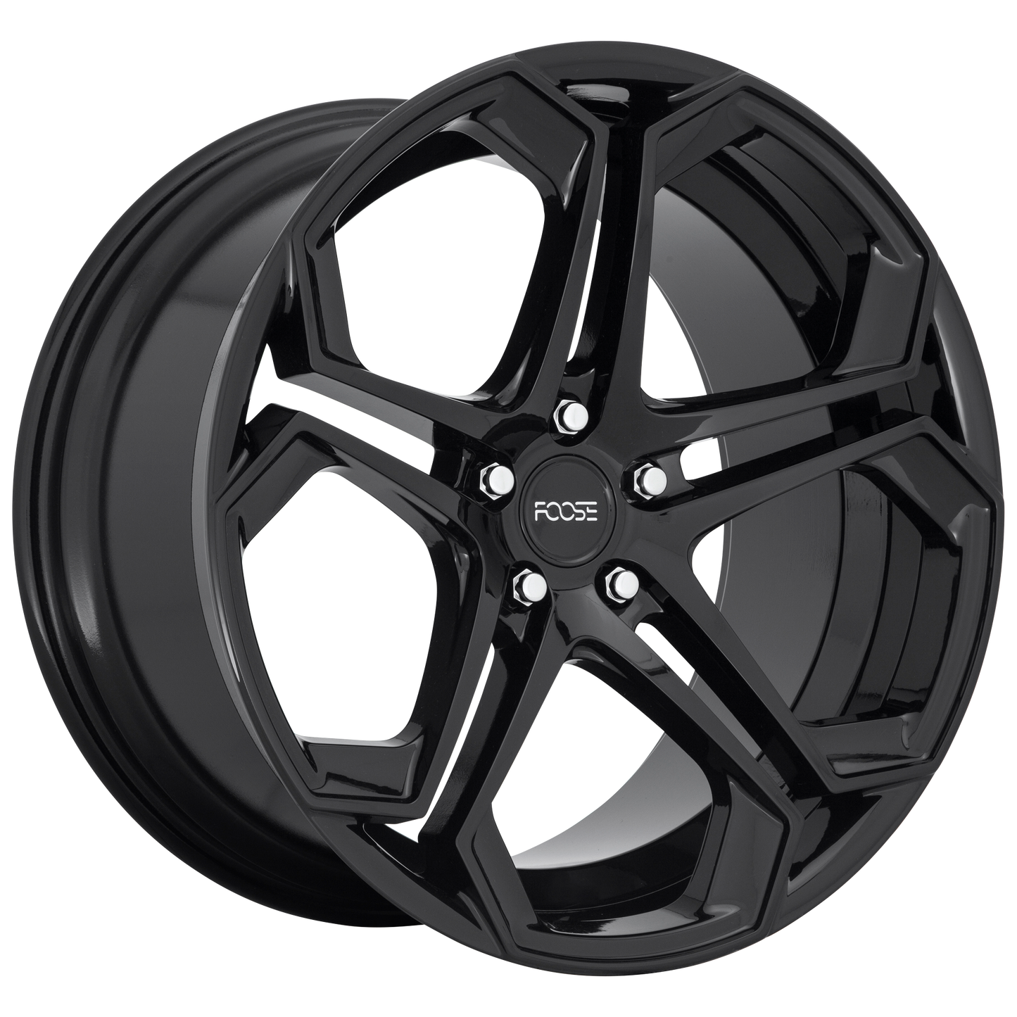 Set of 4: Foose F169 Impala Wheel, 20x10.5 +40 Offset 5x114.3, Gloss Black - F169200565+40