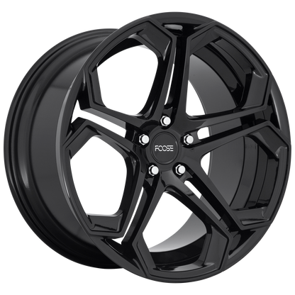 Set of 4: Foose F169 Impala Wheel, 20x10.5 +40 Offset 5x114.3, Gloss Black - F169200565+40