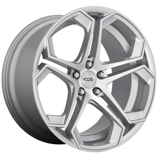 Foose F170 Impala Wheel, 20x10.5 +20 Offset 5x115, Gloss Silver Machined - F170200590+20