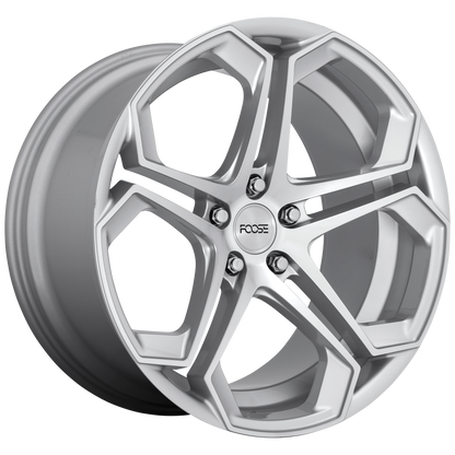 Set of 4: Foose F170 Impala Wheel, 20x9.0 +35 Offset 5x114.3, Gloss Silver Machined - F170209065+35