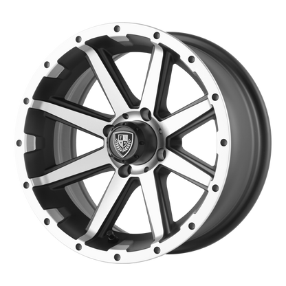 Set of 4: Fairway Alloys Fa136 Rebel Wheel, 14x6.5 -23 Offset 4x101.6, Machined Matte Black - FA-136-M