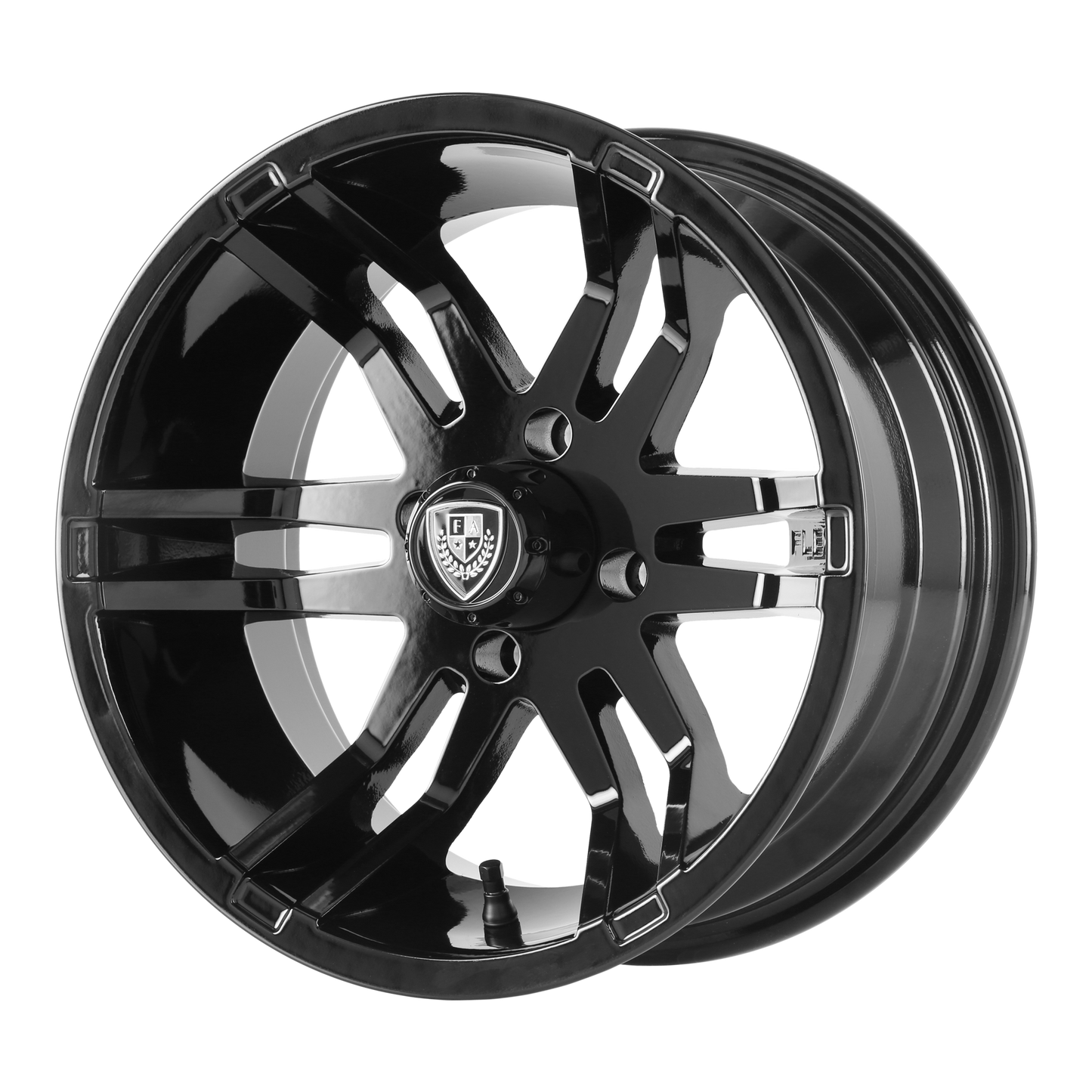 Set of 4: Fairway Alloys Fa140 Flex Wheel, 14x6.5 -20 Offset 4x101.6, Gloss Black - FA-140-B