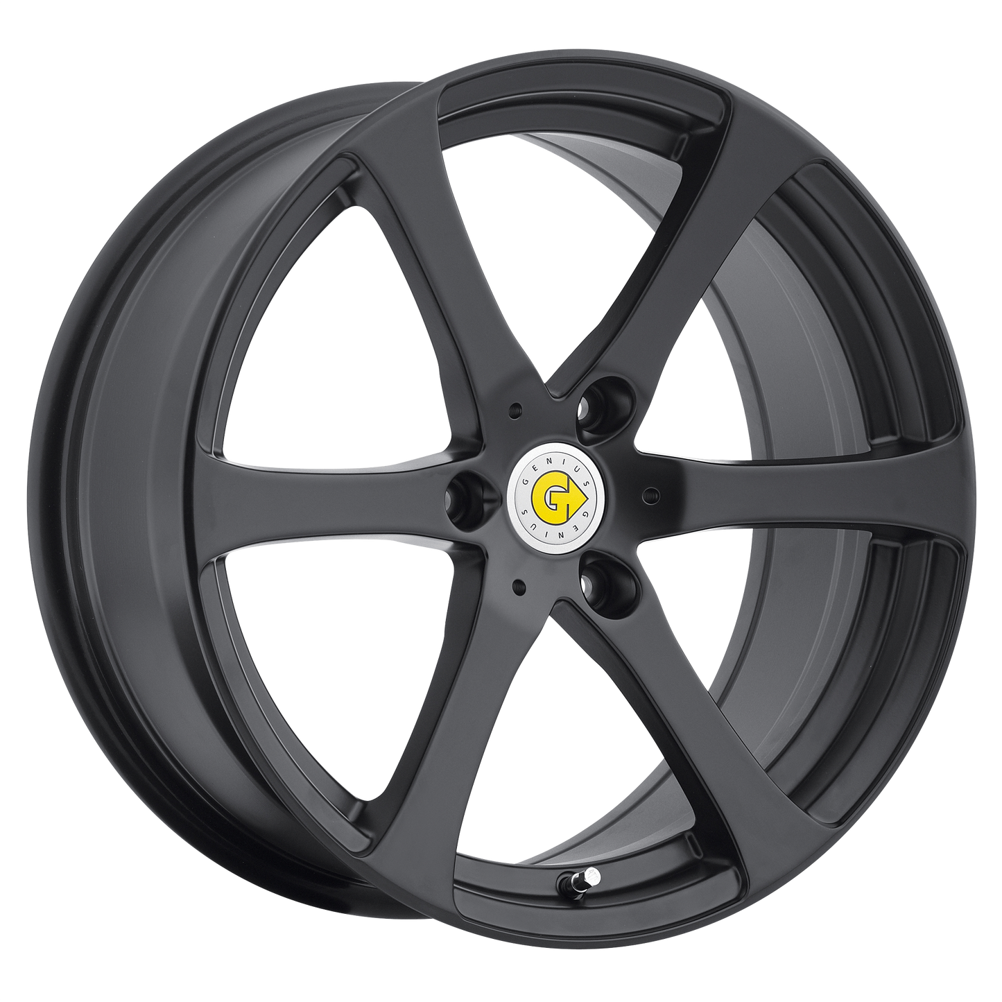 Genius Newton Wheel, 17x6.5 +22 Offset 3x112, Matte Black - 1765GEN223112B57