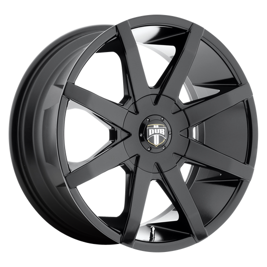 Set of 4: DUB S110 Push Wheel, 20x8.5 +35 Offset 5x114.3/5x120, Gloss Black - S110208552+35
