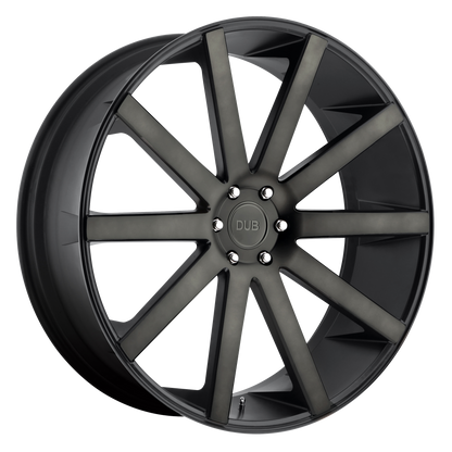 DUB S121 Shot Calla Wheel, 30x10.0 +30 Offset 6x139.7, Matte Black Double Dark Tint - S121300077+30