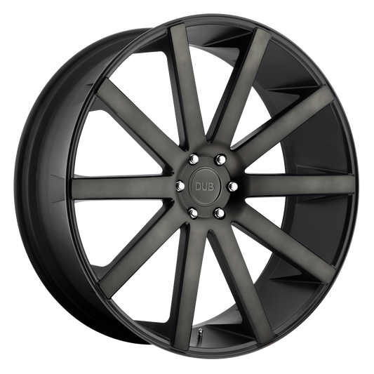 DUB S121 Shot Calla Wheel, 30x10.0 +30 Offset 6x139.7, Matte Black Double Dark Tint - S121300077+30