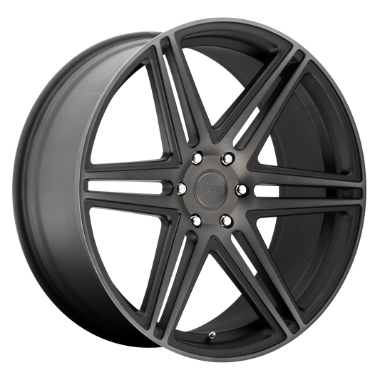 Set of 4: DUB S123 Skillz Wheel, 22x9.5 +30 Offset 6x139.7, Matte Black Double Dark Tint - S123229577+30