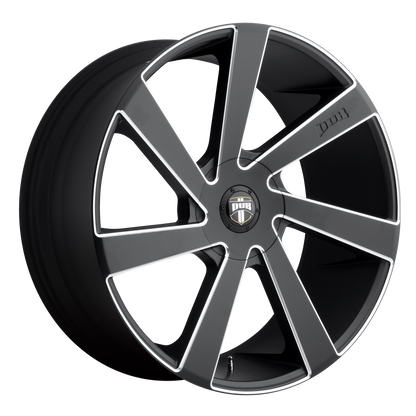 Set of 4: DUB S133 Directa Wheel, 22x9.5 +15 Offset 5x115/5x120.65, Matte Black Milled - S133229506+15
