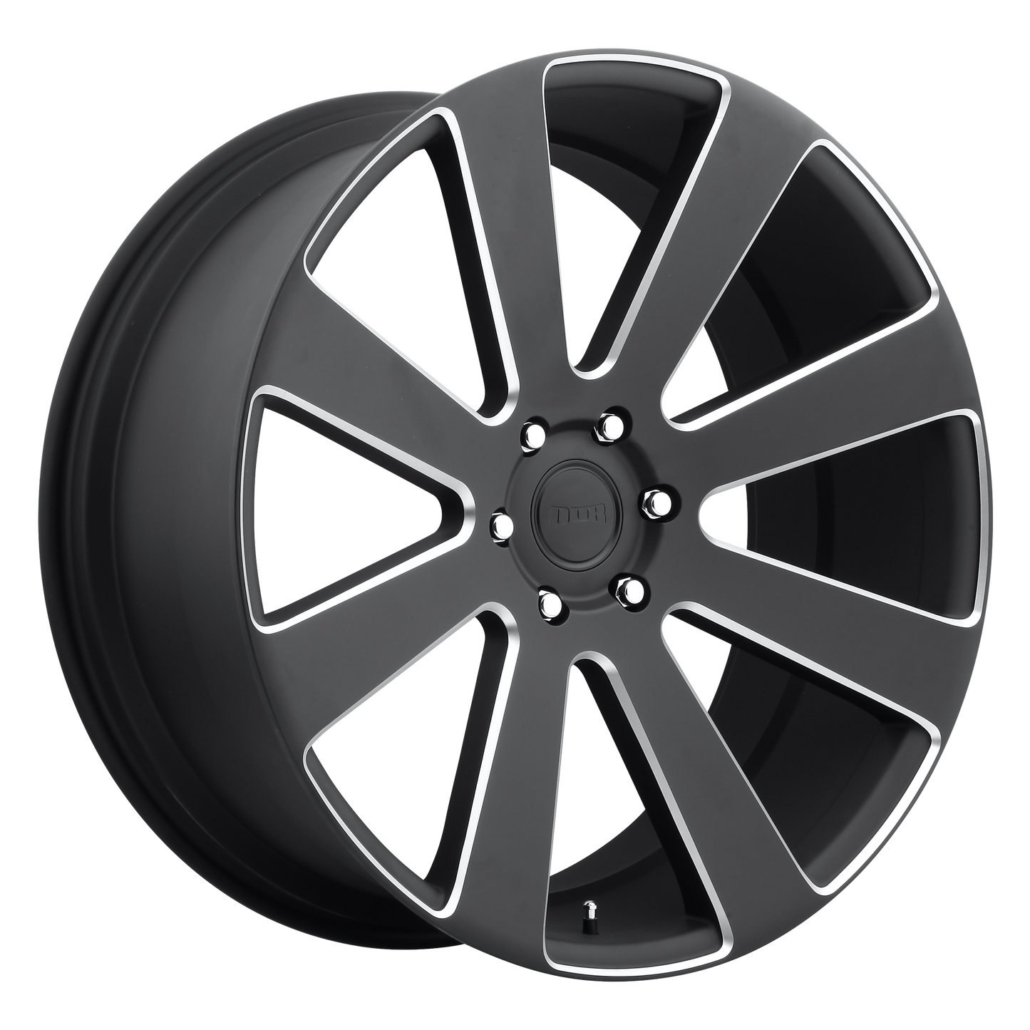 DUB S187 8 Ball Wheel, 22x9.5 +20 Offset 6x139.7, Matte Black Milled - S187229577+20