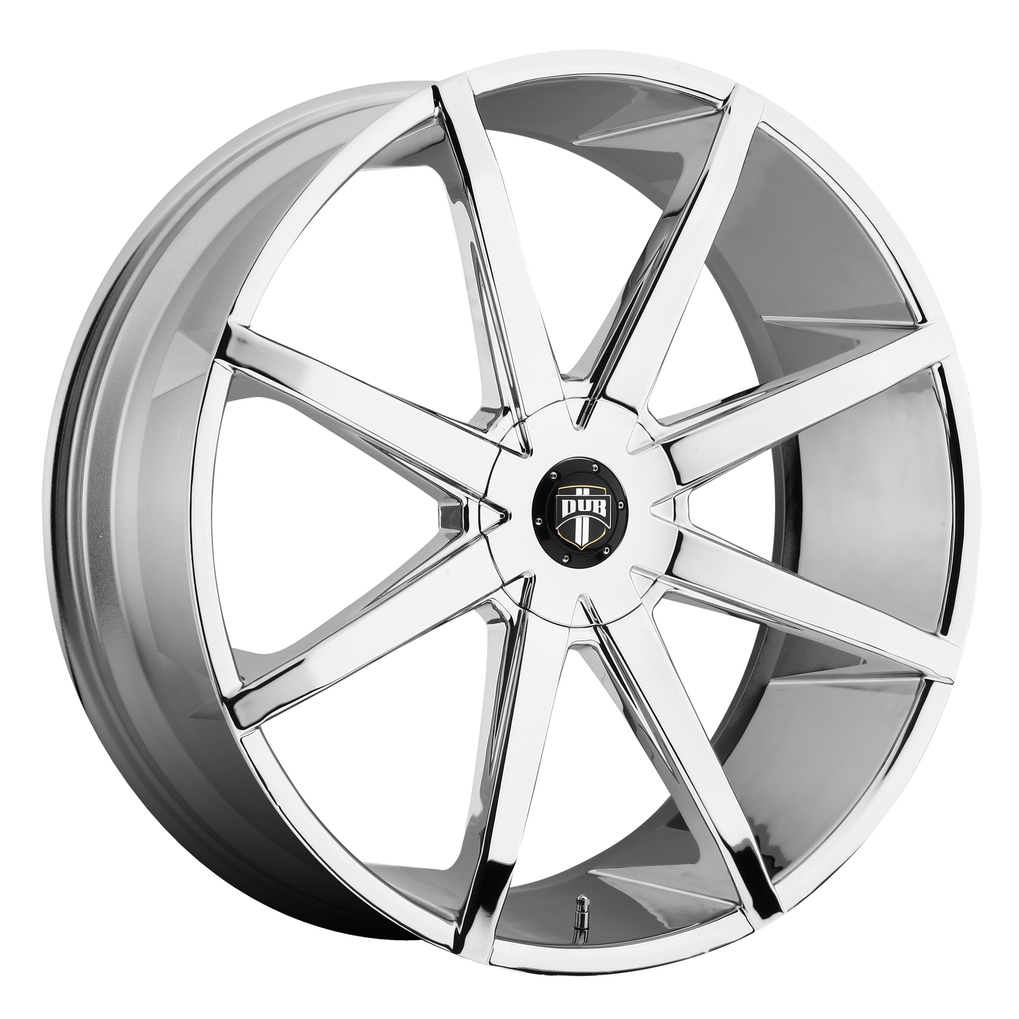 Set of 4: DUB S201 Push Wheel, 22x9.5 +25 Offset 6x135/6x139.7, Chrome Plated - S201229597+25