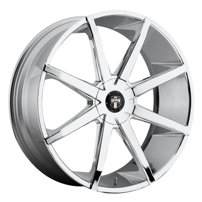 Set of 4: DUB S201 Push Wheel, 22x9.5 +25 Offset 6x135/6x139.7, Chrome Plated - S201229597+25