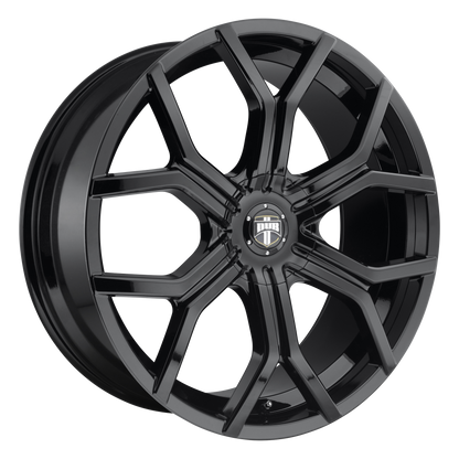 DUB S208 Royalty Wheel, 22x9.5 +30 Offset 6x120/6x132, Gloss Black - S2082295F9+30