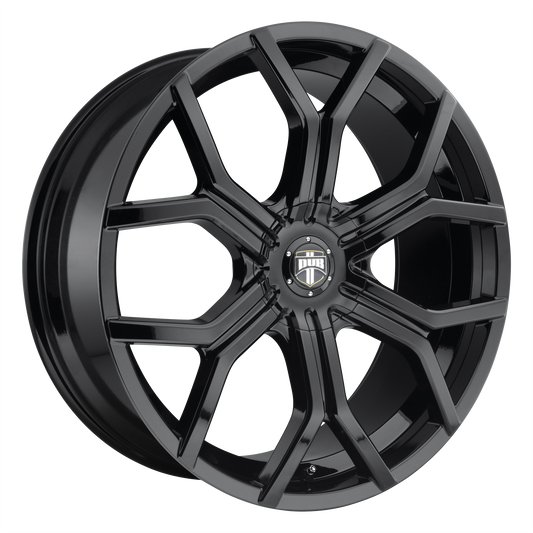 DUB S208 Royalty Wheel, 22x9.5 +30 Offset 6x120/6x132, Gloss Black - S2082295F9+30