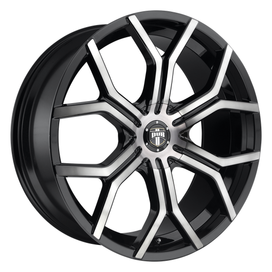 DUB S209 Royalty Wheel, 22x9.5 +32 Offset 5x112, Gloss Machined Double Dark Tint - S209229519+32