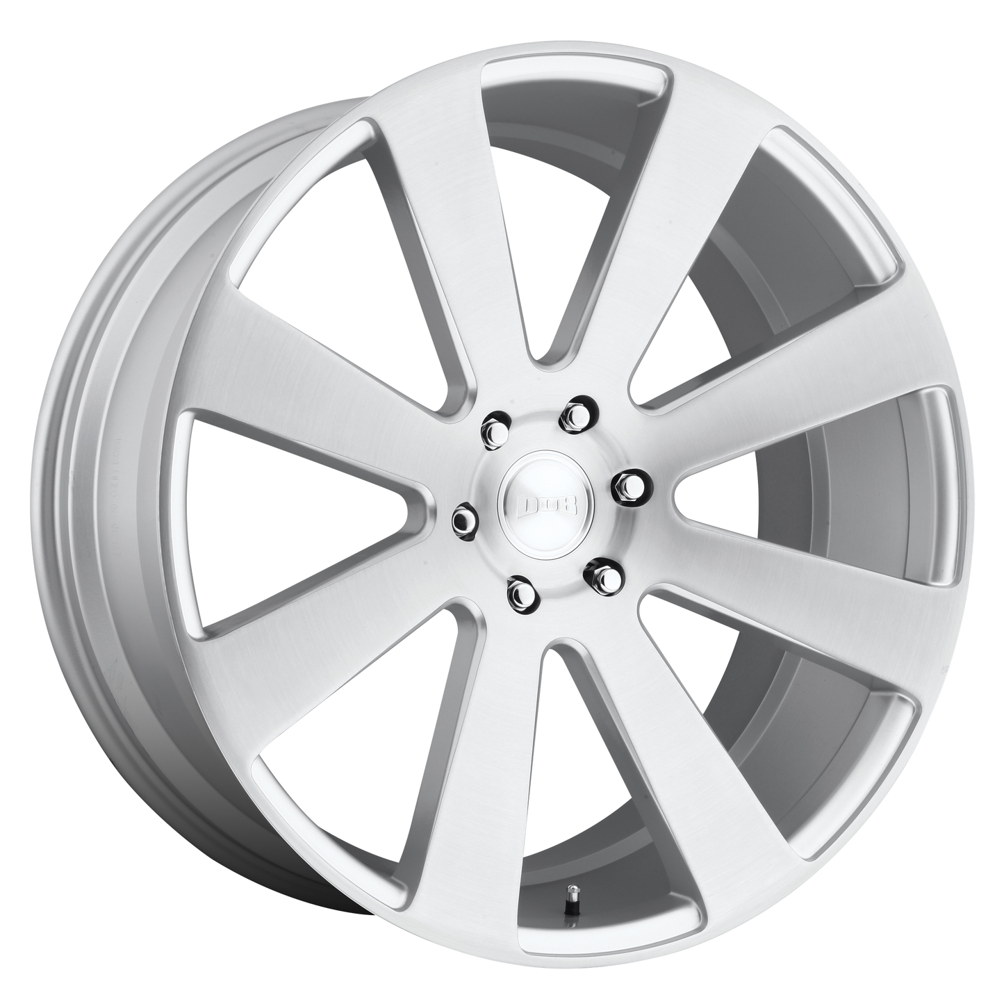 DUB S213 8 Ball Wheel, 22x9.5 +20 Offset 6x139.7, Gloss Silver Brushed - S213229577+20