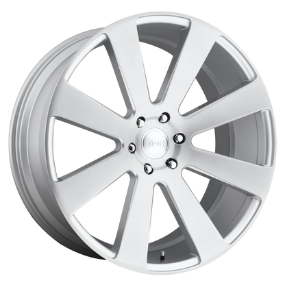 DUB S213 8 Ball Wheel, 22x9.5 +20 Offset 6x139.7, Gloss Silver Brushed - S213229577+20