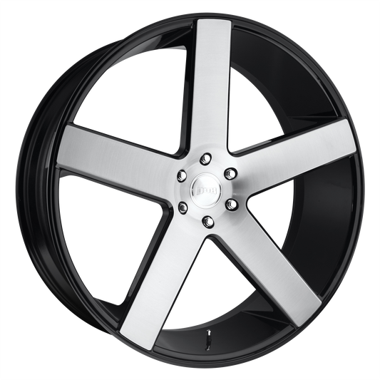 Set of 4: DUB S217 Baller Wheel, 22x9.5 +19 Offset 6x139.7, Gloss Black Brushed - S217229584+19