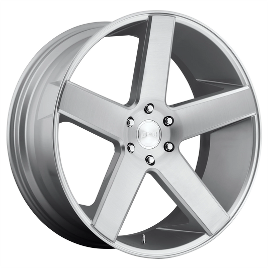 DUB S218 Baller Wheel, 22x9.5 +11 Offset 5x127, Gloss Silver Brushed - S218229573+11