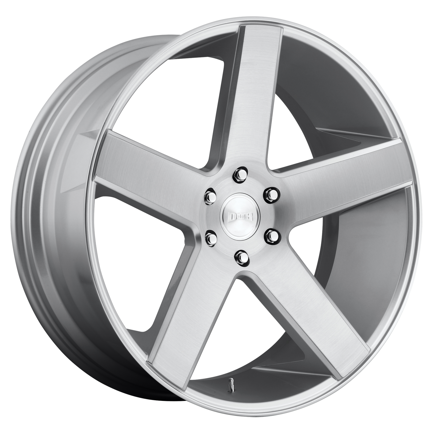 Set of 4: DUB S218 Baller Wheel, 22x9.5 +11 Offset 5x127, Gloss Silver Brushed - S218229573+11