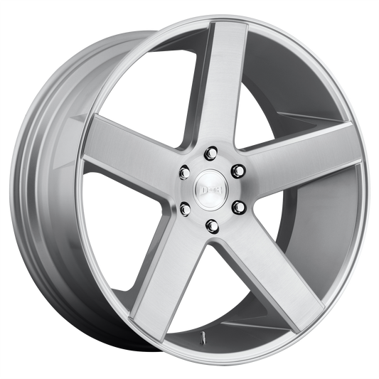 Set of 4: DUB S218 Baller Wheel, 22x9.5 +11 Offset 5x127, Gloss Silver Brushed - S218229573+11