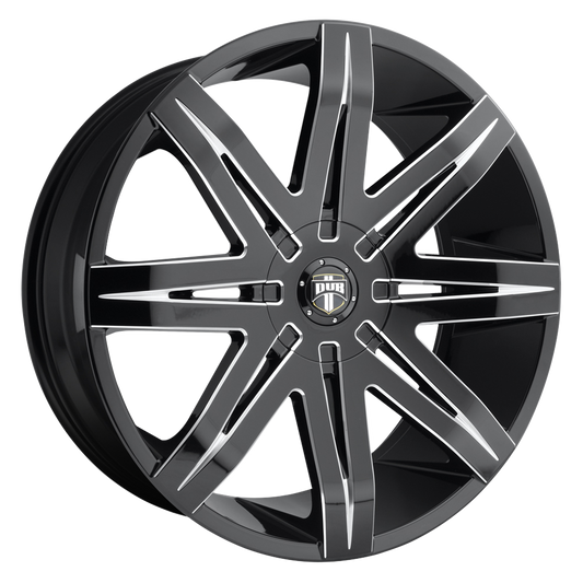 DUB S227 STACKS GLOSS BLACK MILLED