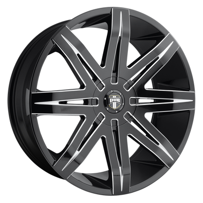 DUB S227 STACKS GLOSS BLACK MILLED