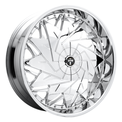 Set of 4: DUB S235 Dazr Wheel, 26x10.0 +5 Offset 5x115/5x120, Chrome Plated - S235260022+05