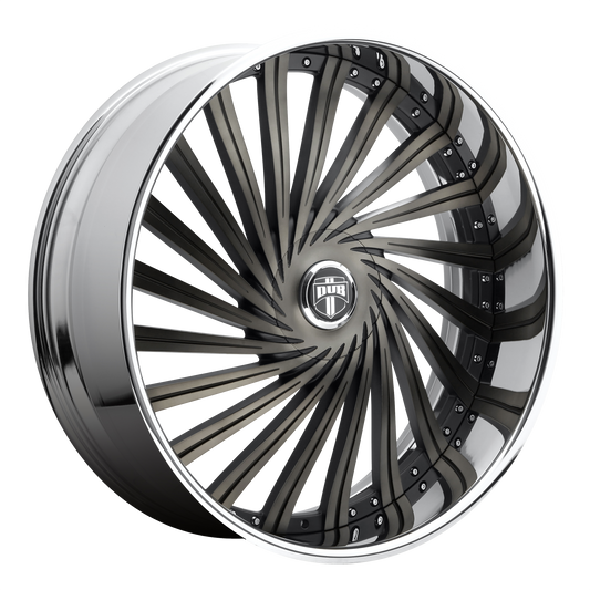 DUB S241 Dazed Wheel, 26x10.0 +5 Offset 5x120.65/5x127, Matte Black Double Dark Tint - S241260008+05