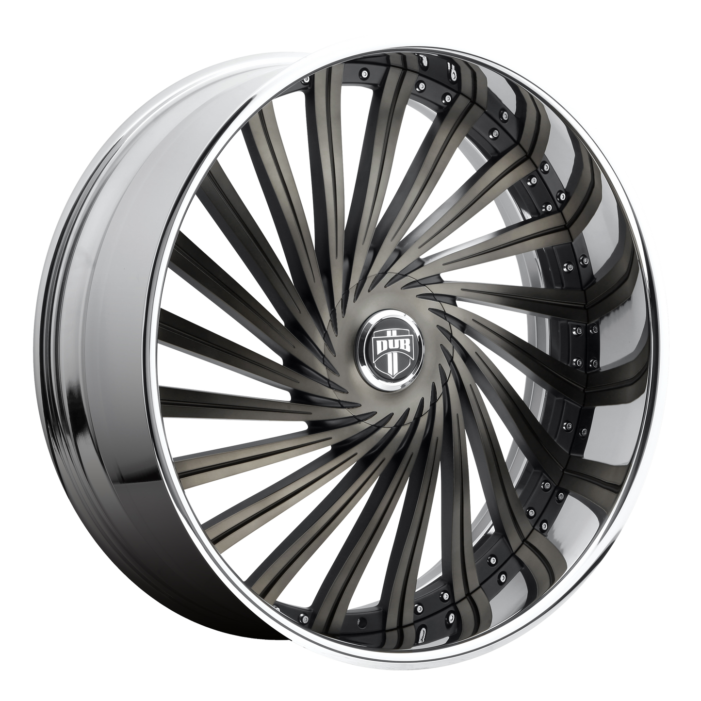 DUB S241 Dazed Wheel, 28x10.0 +5 Offset 5x120.65/5x127, Matte Black Double Dark Tint - S241280008+05