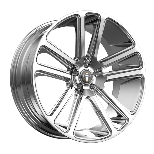 Set of 4: DUB S254 Flex Wheel, 22x9.5 +20 Offset 5x115, Chrome - S254229590+20