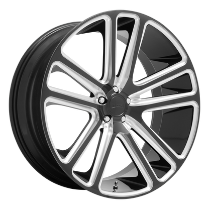 DUB S255 Flex Wheel, 22x9.5 +10 Offset 5x127, Gloss Black Milled - S255229573+10