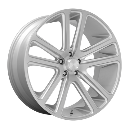 Set of 4: DUB S257 Flex Wheel, 26x10.0 +25 Offset 5x139.7, Gloss Silver Brushed Face - S2572600B4+25