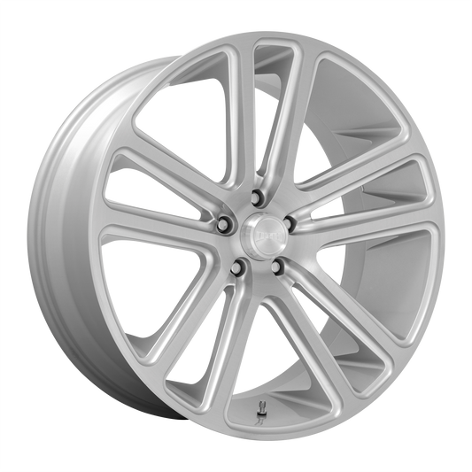 Set of 4: DUB S257 Flex Wheel, 24x10.0 +30 Offset 6x135, Gloss Silver Brushed Face - S257240089+30