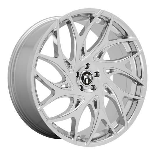 Set of 4: DUB S258 G.O.A.T. Wheel, 26x10.0 +15 Offset 5x115, Chrome - S258260090+15