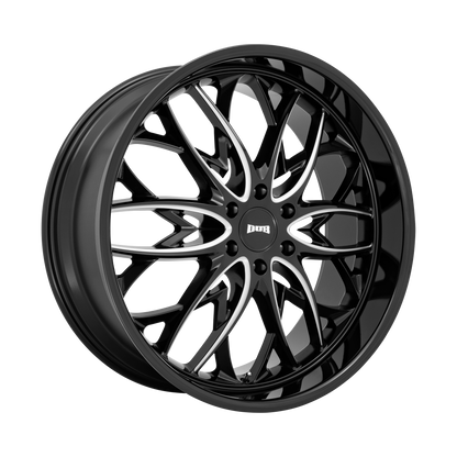 DUB S263 Og Wheel, 22x9.5 +25 Offset 6x139.7, Gloss Black Milled - S263229584+25