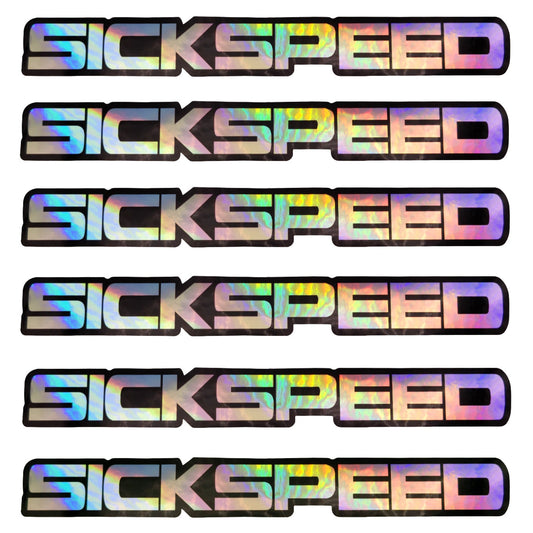 6 SICKSPEED HOLOGRAPHIC STICKERS VINYL DECAL BOMB KIT PACK FOR FRONT BUMPER LIP SKATEBOARD-C-Dub Tech