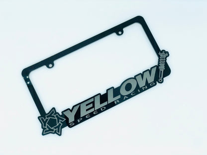 Yellow Speed Racing Acrylic License Plate Frame