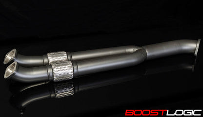 Boost Logic Midpipe (Y-Pipe) Nissan R35 GTR 09+ (Coated)-C-Dub Tech
