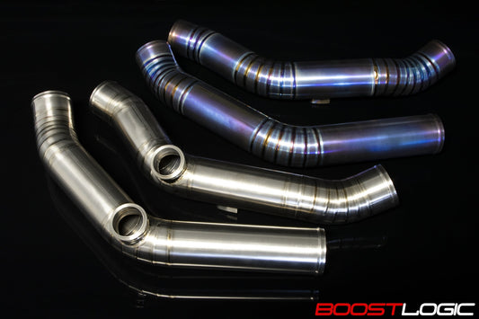 Boost Logic Titanium Upper Intercooler Pipes Nissan R35 GTR 09+-C-Dub Tech