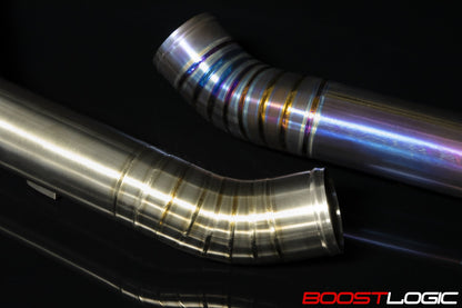 Boost Logic Titanium Upper Intercooler Pipes Nissan R35 GTR 09+-C-Dub Tech