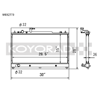 Koyorad Aluminum Performance Radiator | 2006-2008 Mazdaspeed6 (VH062779)