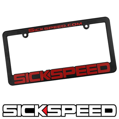 SICKSPEED LOGO LICENSE PLATE FRAME UNIVERSAL