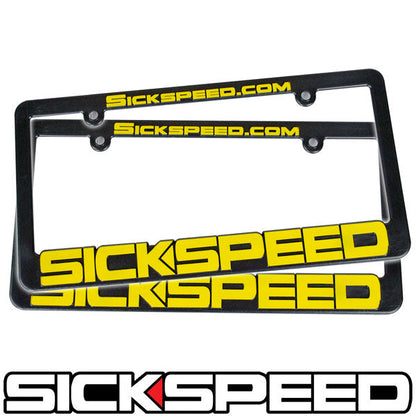 SICKSPEED LOGO LICENSE PLATE FRAME UNIVERSAL