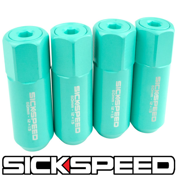 60MM ALUMINUM LUG NUTS 4PC 14X1.5-C-Dub Tech