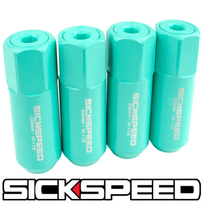 60MM ALUMINUM LUG NUTS 4PC 14X1.5-C-Dub Tech