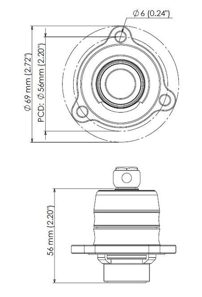 Turbosmart Kompact Shortie Dual Port - Ford Fiesta 1.6L EcoBoost