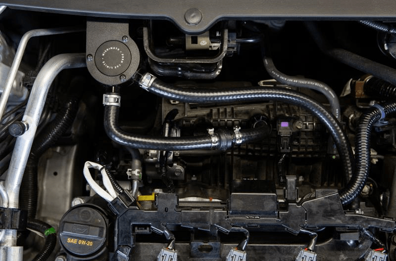 Mishimoto Baffled Oil Catch Can, PCV Side | 2018-2019 Honda Accord 1.5T (MMBCC-ACRD15-18PBE)