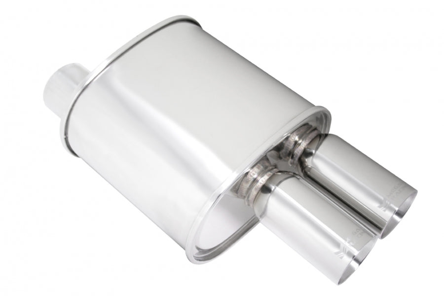 Universal Exhaust F-RT Turbo Dual Tip Muffler - MR-MU-FRT-2T - MR-MU-FRT-2T