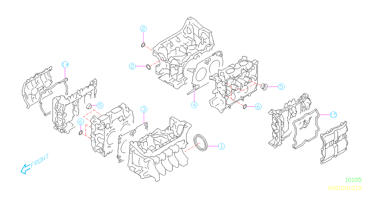 Subaru OEM Engine Gasket & Seal Kit | 2015-2021 Subaru WRX and 2014-2018 Subaru Forester XT (10105AB820)
